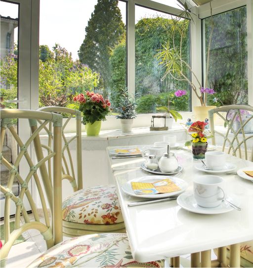 Buffet breakfast in the conservatory
